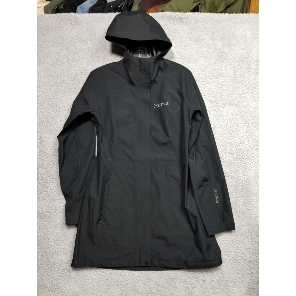 Marmot Gore Tex Minimalist Jacket Womens SMALL Hooded Rain Shell Waterproof - Picture 2 of 11